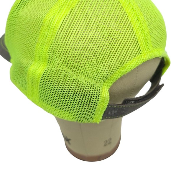 Outdoor Cap Big M Diesel Express Mesh Strapback Cap Trucker Hat Neon Green Gray - Picture 9 of 10